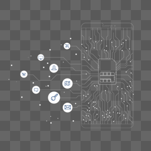科技风手机电路板高清图片