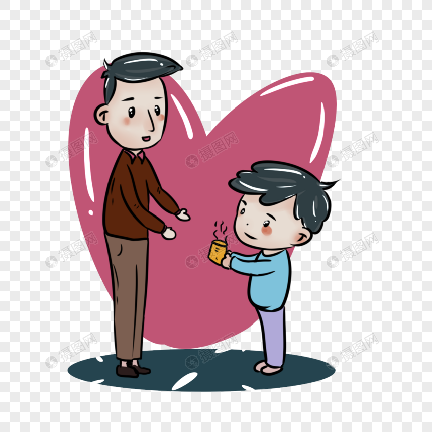 爸爸辛苦了 给爸爸倒茶