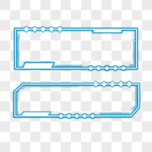 科技边框蓝色边框光效高清图片