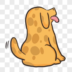蹲着的小狗图片素材