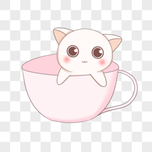 茶杯里的猫图片