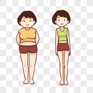 减肥瘦女人瘦元素高清图片
