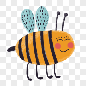 手绘蜜蜂卡通蜜蜂元素png图片