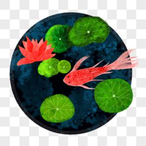 一个戴着金鱼缸的男人高清图片金鱼剪纸高清图片金鱼戏莲湘菜手绘美食