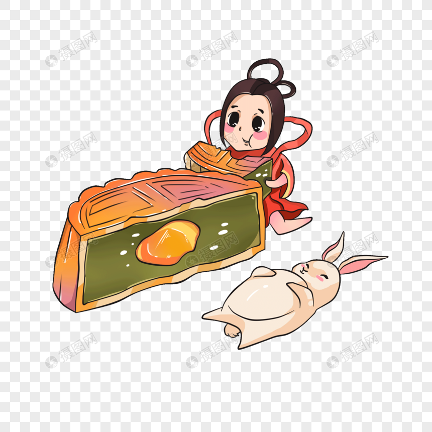 月饼嫦娥兔子