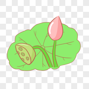 卡通荷花素材元素素材