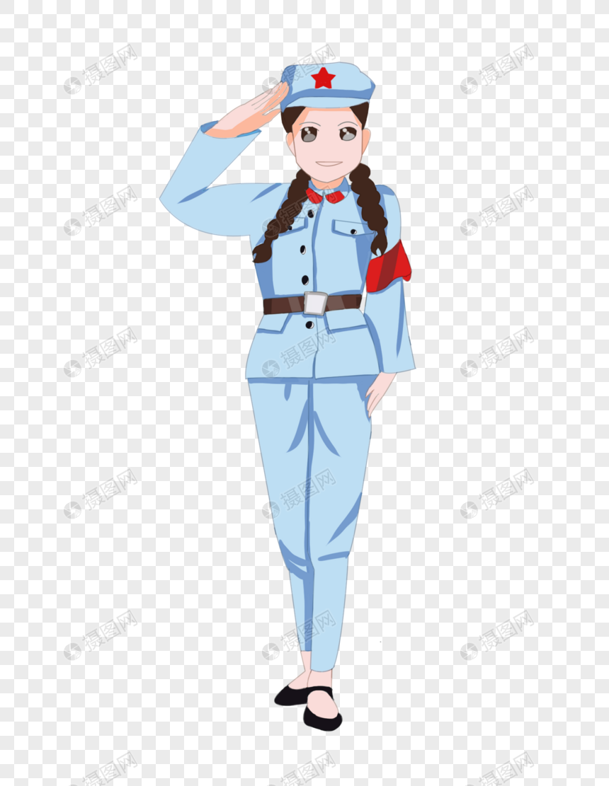 敬礼的女兵元素素材下载 正版素材 摄图网 敬礼的女兵元素素材下载 正版素材 摄图网