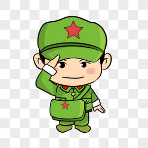 敬礼的解放军图片素材