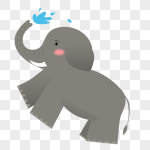 大象呀矢量卡通大象素材