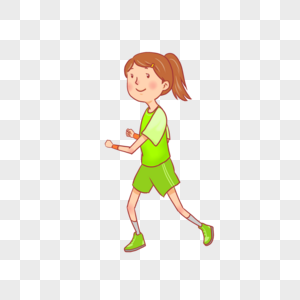 正在跑步的女孩图片