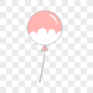 可爱卡通粉色气球图片