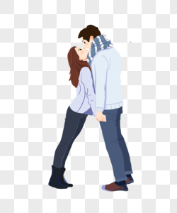 爱情亲吻情侣亲昵素材