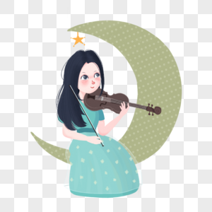 音乐节拉大提琴小提琴弹古筝唱歌的女孩图片