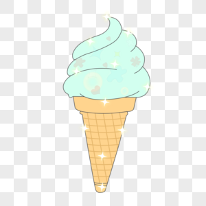夏日手绘冰淇淋图片