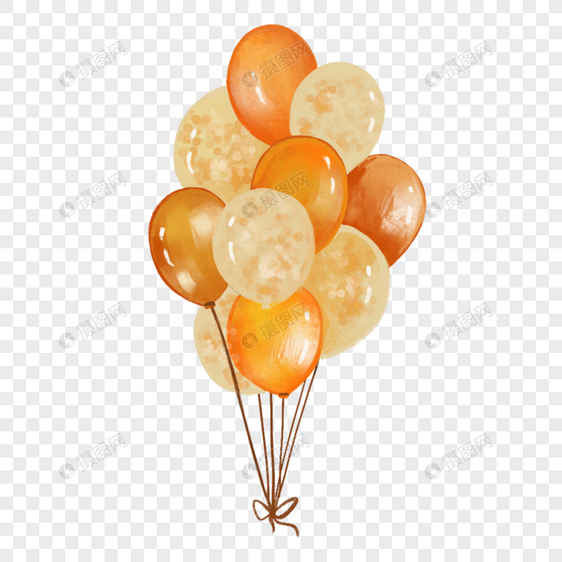 橙色气球图片