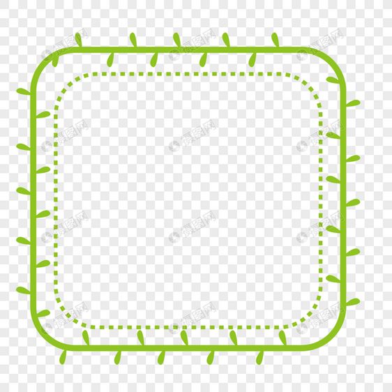 绿色植物边框图片