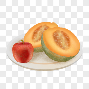 新鲜营养水果哈密瓜苹果图片