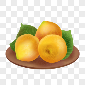 新鲜营养水果白盘黄桃图片