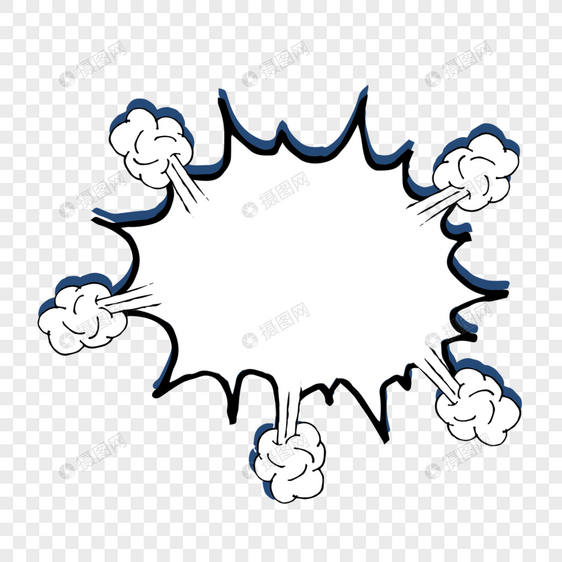 AI矢量图可爱卡通对话爆炸内容框波普风爆炸框图片