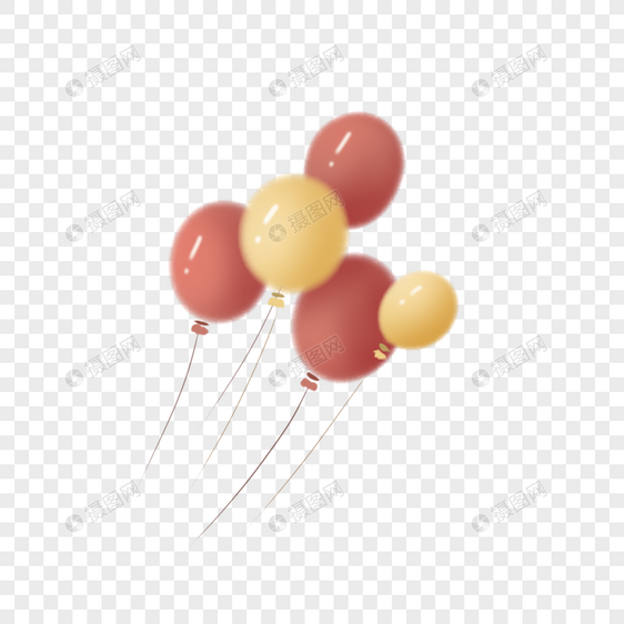 红黄气球图片