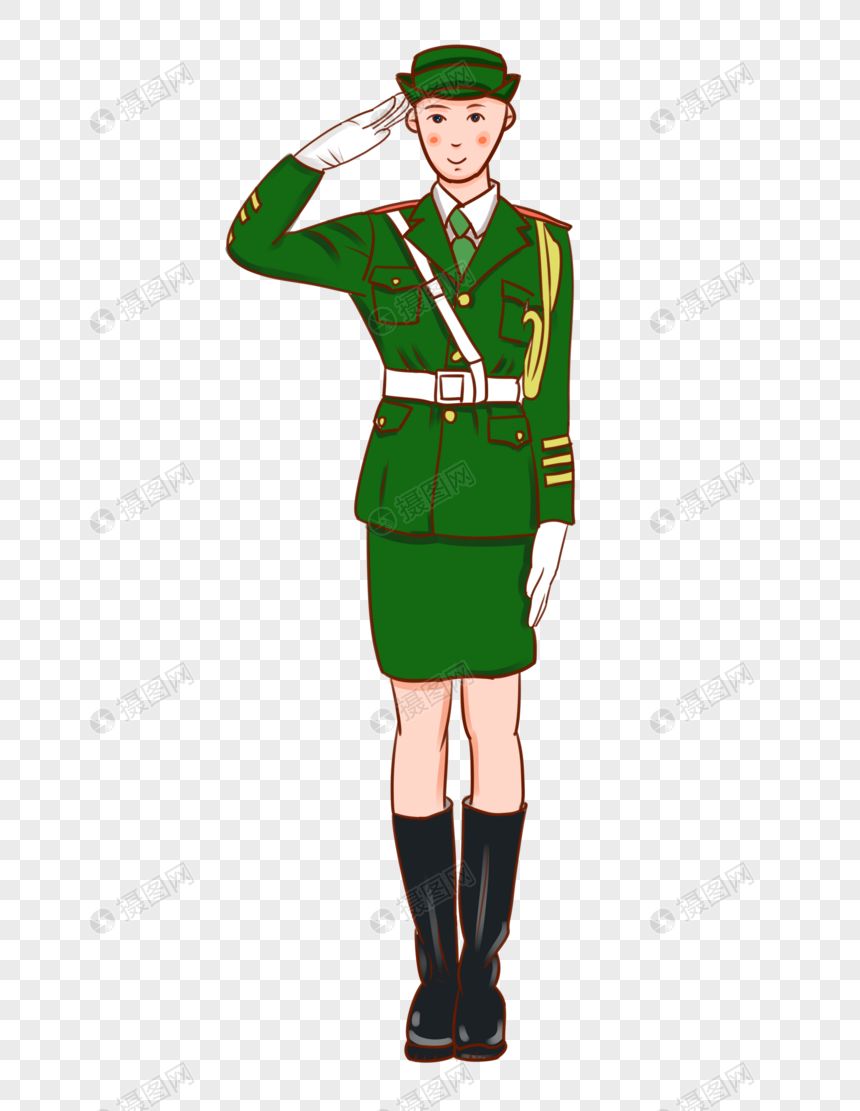 敬礼的女兵元素素材下载 正版素材 摄图网 敬礼的女兵元素素材下载 正版素材 摄图网
