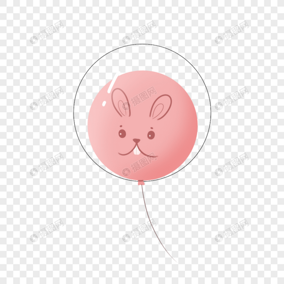 小兔双层气球图片