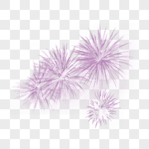 紫色烟花效果元素图片