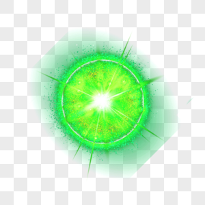 绿色爆炸光效效果元素图片
