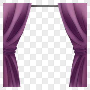 紫色窗帘边框图片