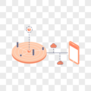 2.5d互联网手机数据网络场景图片