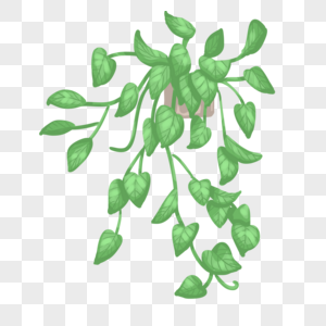 手绘植物绿萝高清图片