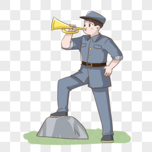 吹号图片