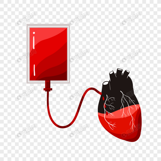 血袋输血到心脏图片