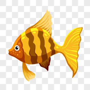 黄色条纹鱼图片