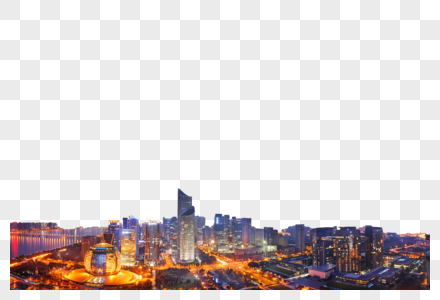 都市夜景地标钱江高清图片
