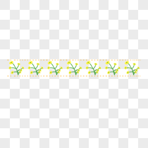 原创黄色小花花边图片