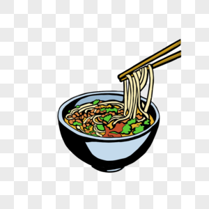 一碗面简笔画图片
