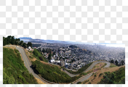 美国西部行旧金山远眺图片