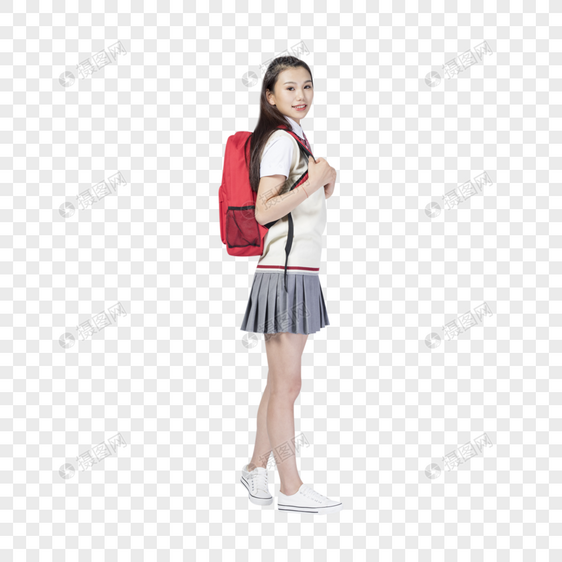 背书包的女学生图片