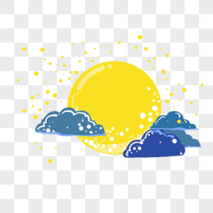 节卡通可爱月饼月亮云朵高清图片中秋节扁平风圆月云朵高清图片更新于