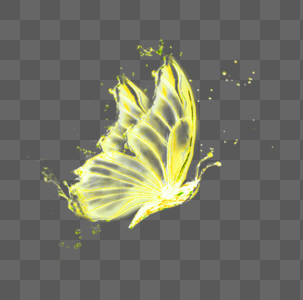 金色蝴蝶水花效果图片