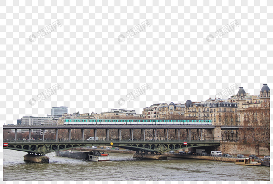 巴黎塞纳河上的地铁图片