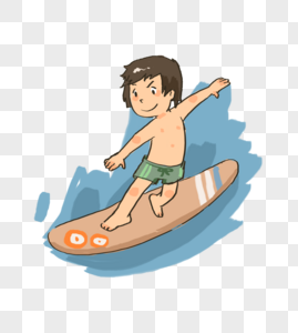 冲浪的小男孩图片