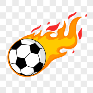 带火焰的足球图片