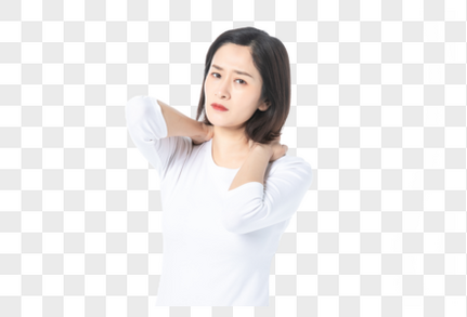 女性颈椎病免抠高清图片素材