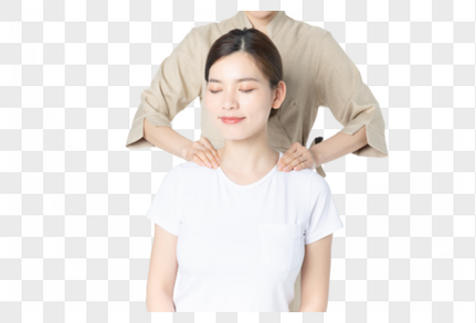女性肩颈按摩素材高清图片素材