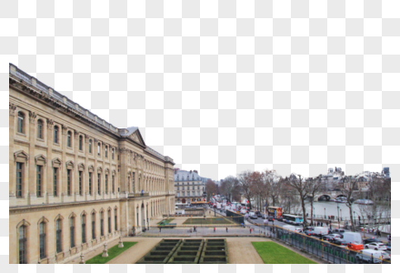 巴黎卢浮宫建筑外景图片