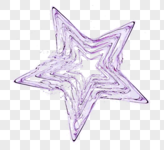 紫色玻璃渐变星星效果图片