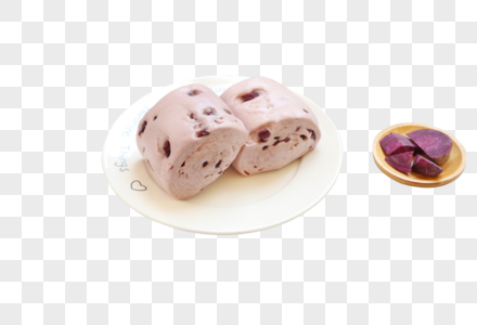 紫薯早餐馒头包子高清图片