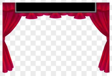 迪士尼电影红色幕布素材